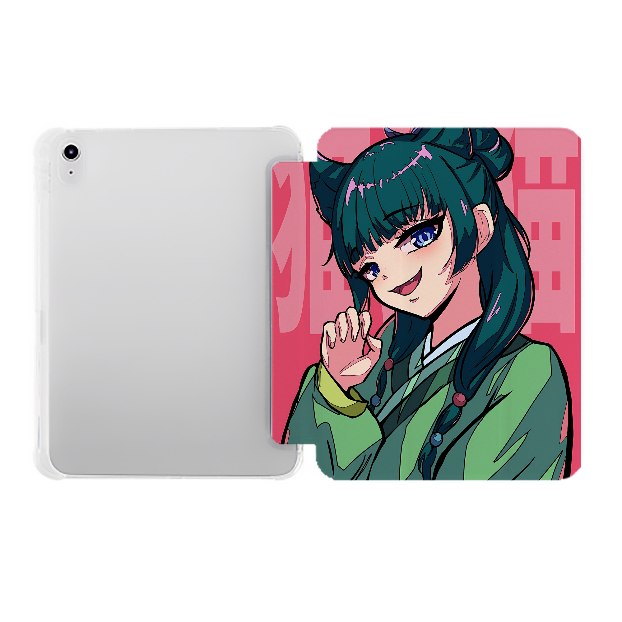 （画像用） 薬屋のひとりごと The Apothecary Diaries IPad ケース ペン収納付き 三つ折りスタンド PUレザー×シリコン 対応機種9.5/10.5/10.9インチ